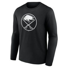 Buffalo Sabres Personalized Name & Number Monochrome Long Sleeve T-Shirt - Black - NHL 201281434