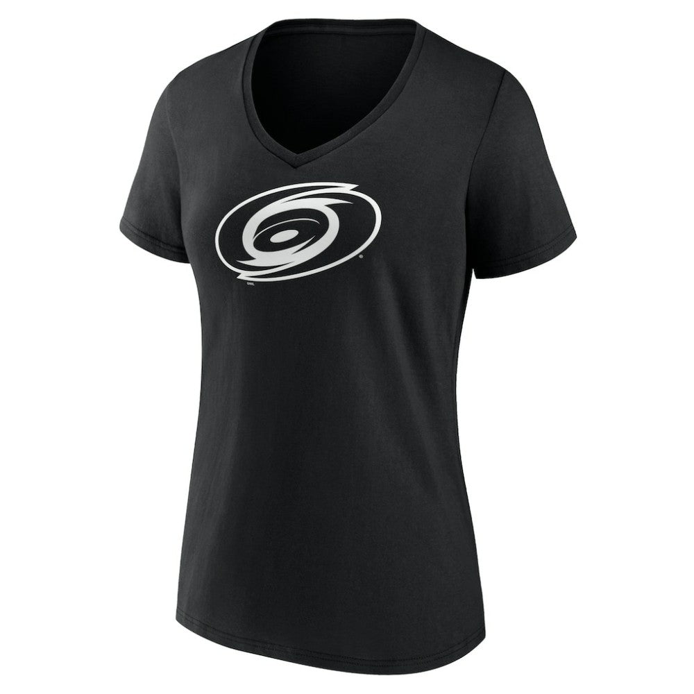 Carolina Hurricanes Women's Personalized Name & Number Monochrome V-Neck T-Shirt - Black - NHL 201281451