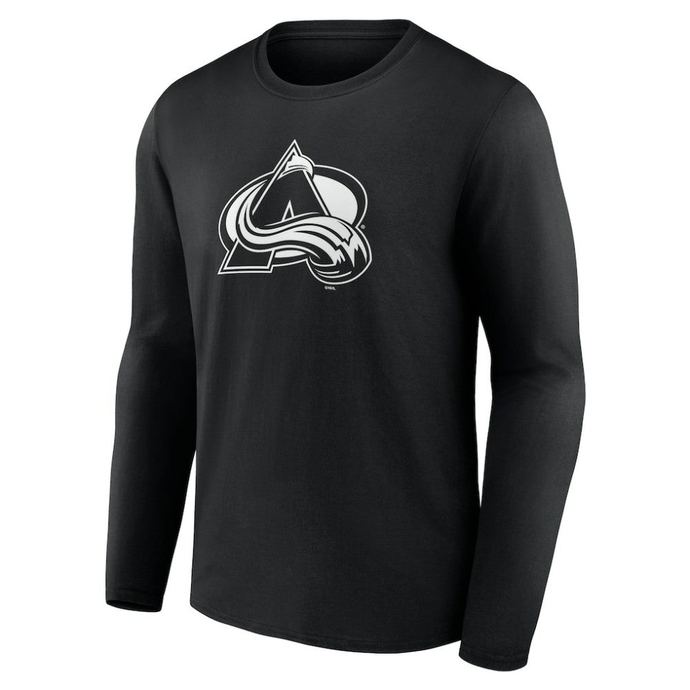 Colorado Avalanche Personalized Name & Number Monochrome Long Sleeve T-Shirt - Black - NHL 201281458