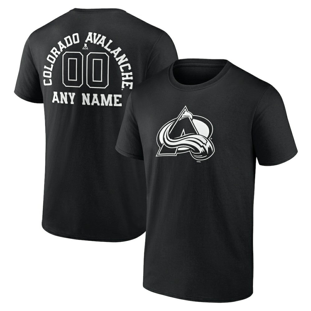 Colorado Avalanche Personalized Name & Number Monochrome T-Shirt - Black - NHL 201281460