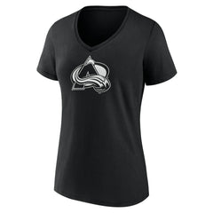 Colorado Avalanche Women's Personalized Name & Number Monochrome V-Neck T-Shirt - Black - NHL 201281463