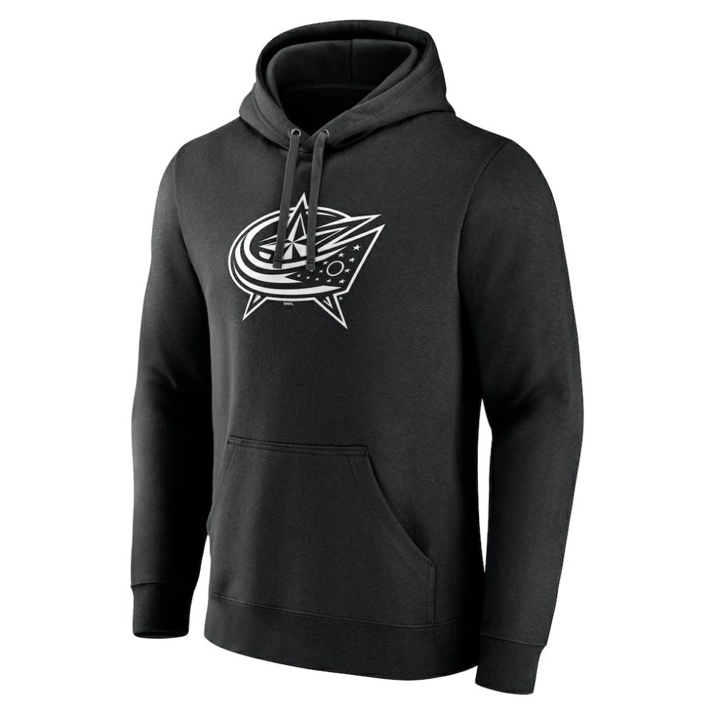 Columbus Blue Jackets Personalized Name & Number Monochrome Pullover Hoodie - Black - NHL 201281465