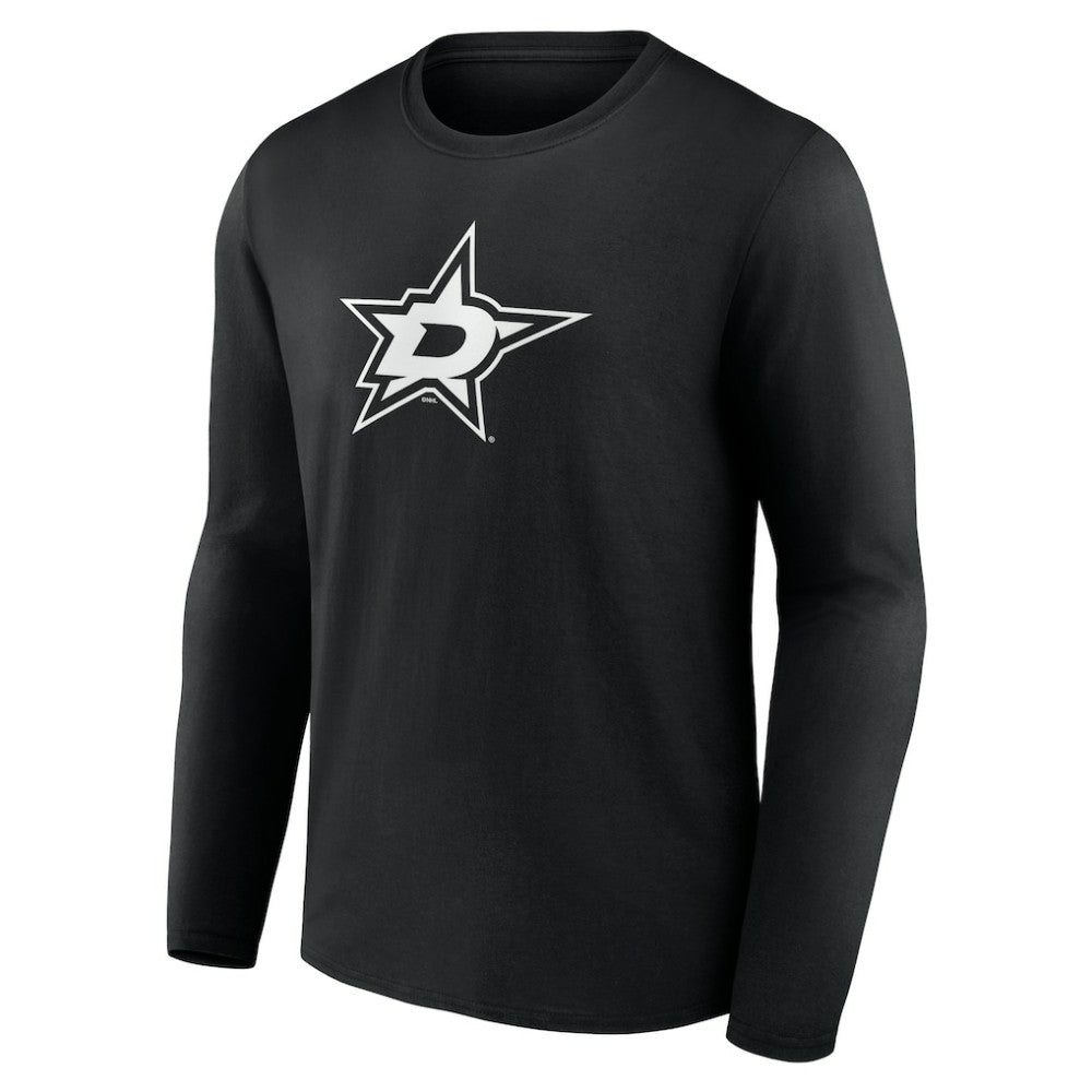 Dallas Stars Personalized Name & Number Monochrome Long Sleeve T-Shirt - Black - NHL 201281470