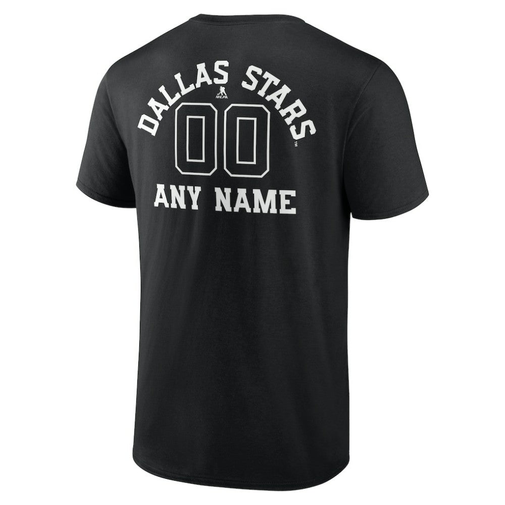 Dallas Stars Personalized Name & Number Monochrome T-Shirt - Black - NHL 201281472