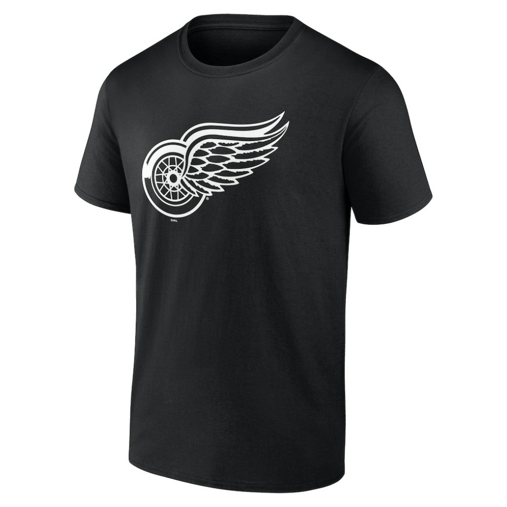 Detroit Red Wings Personalized Name & Number Monochrome T-Shirt - Black - NHL 201281478