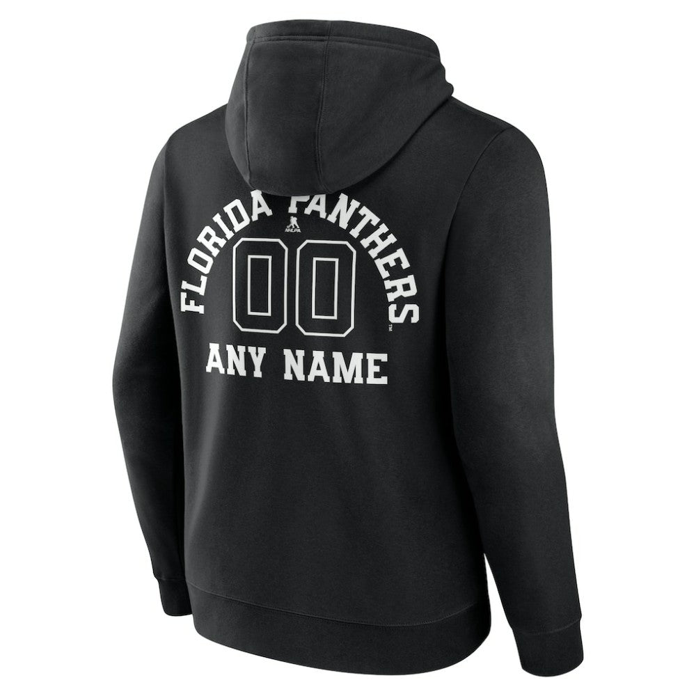 Florida Panthers Personalized Name & Number Monochrome Pullover Hoodie - Black - NHL 201281489