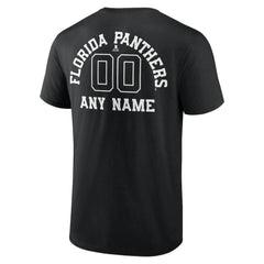 Florida Panthers Personalized Name & Number Monochrome T-Shirt - Black - NHL 201281490
