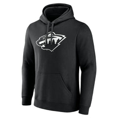 Minnesota Wild Personalized Name & Number Monochrome Pullover Hoodie - Black - NHL 201281501