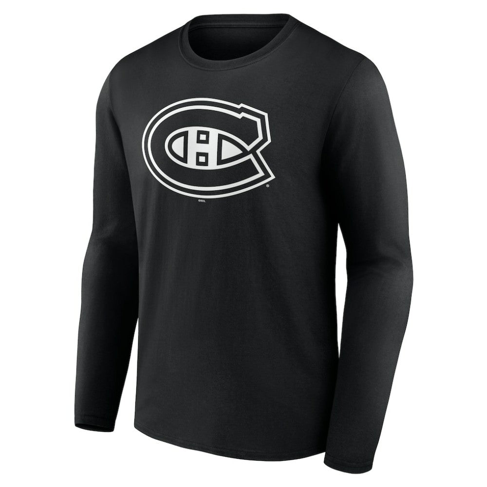 Montreal Canadiens Personalized Name & Number Monochrome Long Sleeve T-Shirt - Black - NHL 201281506
