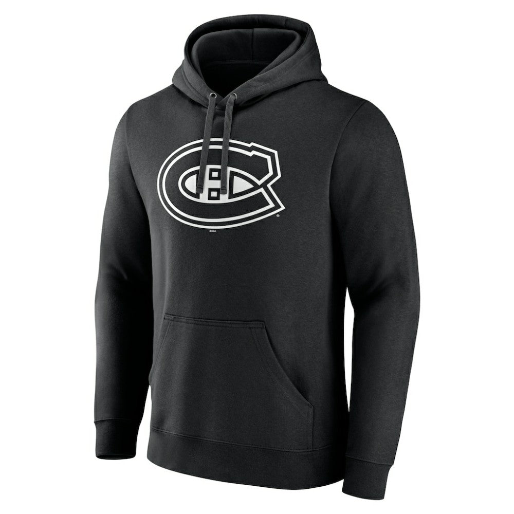 Montreal Canadiens Personalized Name & Number Monochrome Pullover Hoodie - Black - NHL 201281507