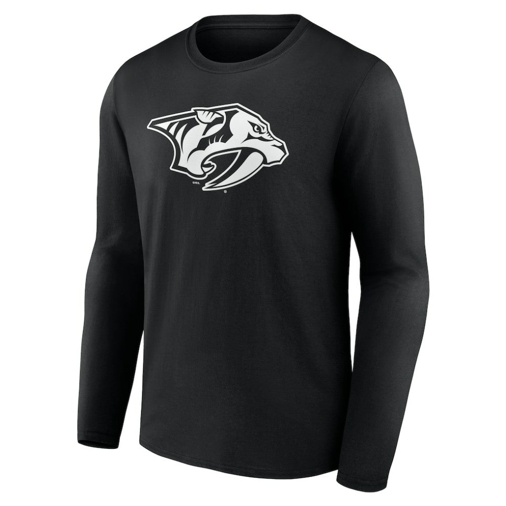 Nashville Predators Personalized Name & Number Monochrome Long Sleeve T-Shirt - Black - NHL 201281512