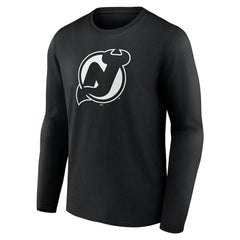 New Jersey Devils Personalized Name & Number Monochrome Long Sleeve T-Shirt - Black - NHL 201281518