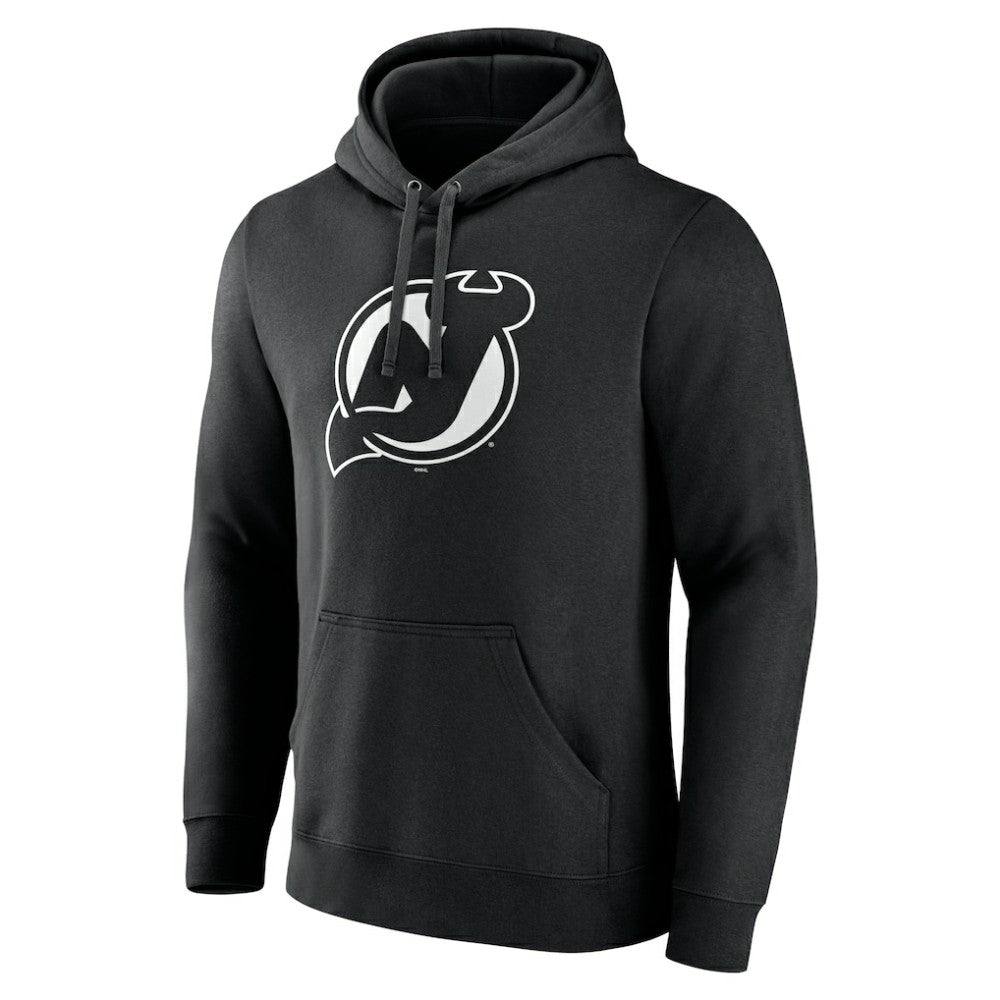 New Jersey Devils Personalized Name & Number Monochrome Pullover Hoodie - Black - NHL 201281519