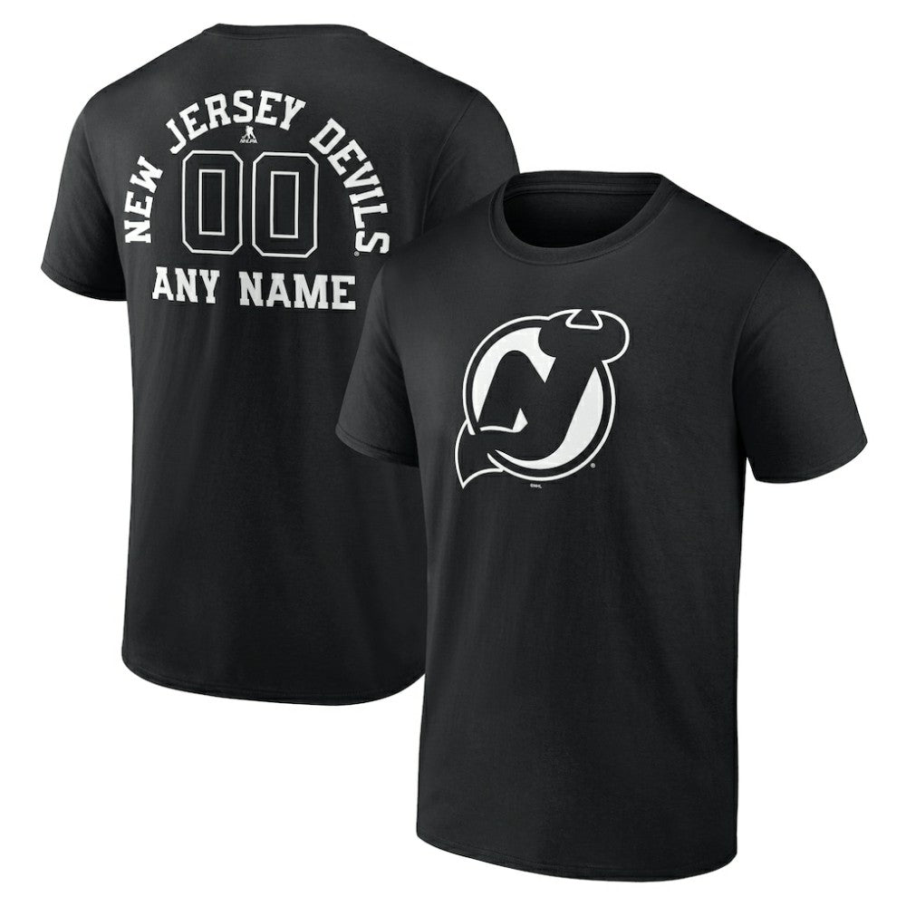 New Jersey Devils Personalized Name & Number Monochrome T-Shirt - Black - NHL 201281520