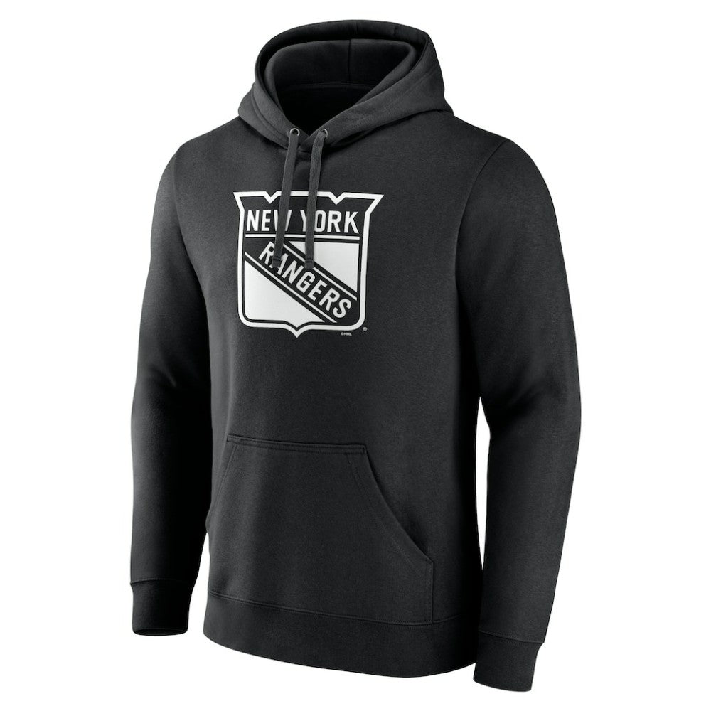 New York Rangers Personalized Name & Number Monochrome Pullover Hoodie - Black - NHL 201281531