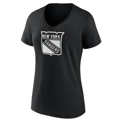 New York Rangers Women's Personalized Name & Number Monochrome V-Neck T-Shirt - Black - NHL 201281535