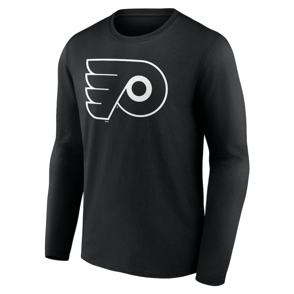 Philadelphia Flyers Personalized Name & Number Monochrome Long Sleeve T-Shirt - Black - NHL 201281542