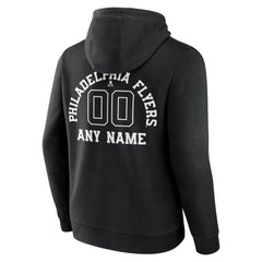 Philadelphia Flyers Personalized Name & Number Monochrome Pullover Hoodie - Black - NHL 201281543