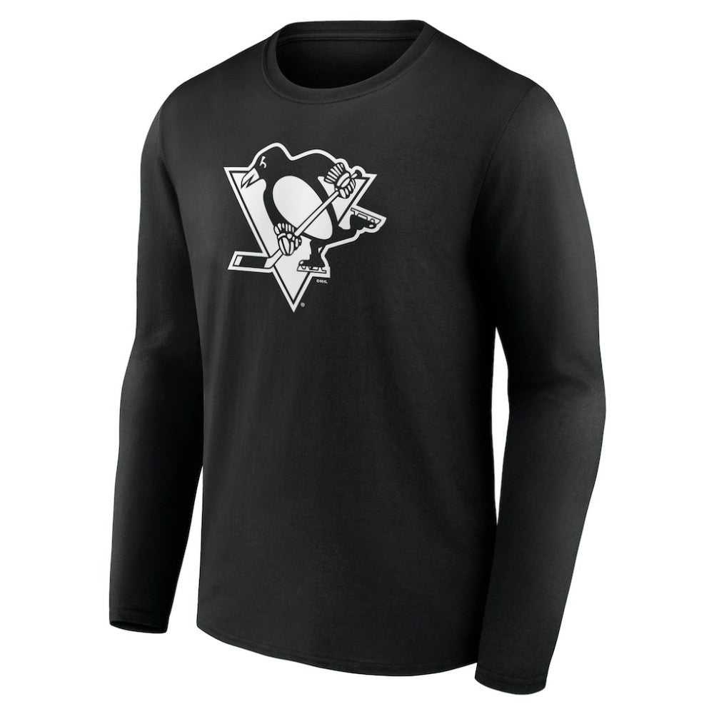 Pittsburgh Penguins Personalized Name & Number Monochrome Long Sleeve T-Shirt - Black - NHL 201281548