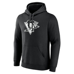 Pittsburgh Penguins Personalized Name & Number Monochrome Pullover Hoodie - Black - NHL 201281549