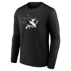 San Jose Sharks Personalized Name & Number Monochrome Long Sleeve T-Shirt - Black - NHL 201281554