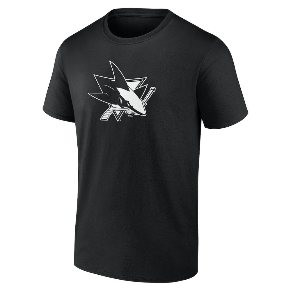 San Jose Sharks Personalized Name & Number Monochrome T-Shirt - Black - NHL 201281556