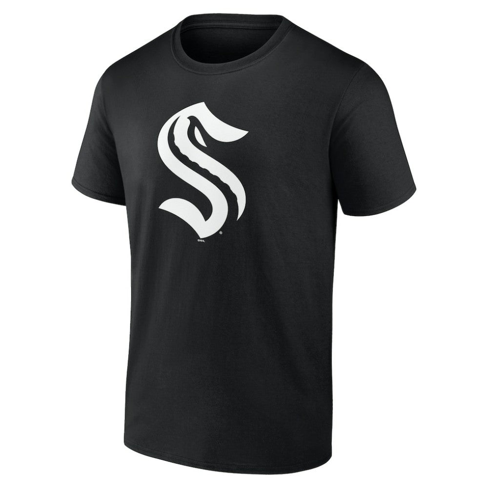 Seattle Kraken Personalized Name & Number Monochrome T-Shirt - Black - NHL 201281562