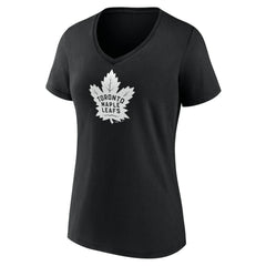 Toronto Maple Leafs Women's Personalized Name & Number Monochrome V-Neck T-Shirt - Black - NHL 201281583