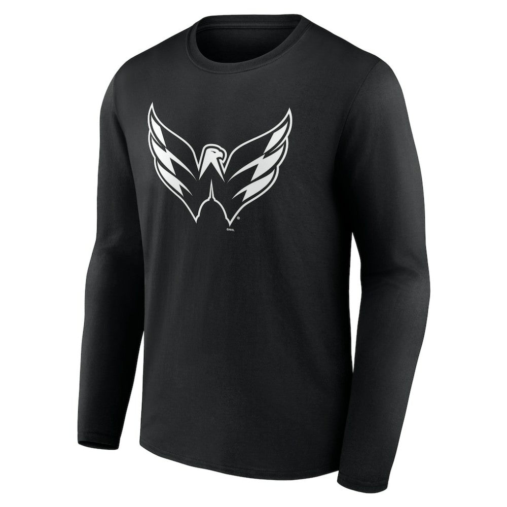 Washington Capitals Personalized Name & Number Monochrome Long Sleeve T-Shirt - Black - NHL 201281596