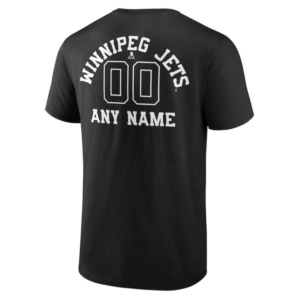 Winnipeg Jets Personalized Name & Number Monochrome T-Shirt - Black - NHL 201281604