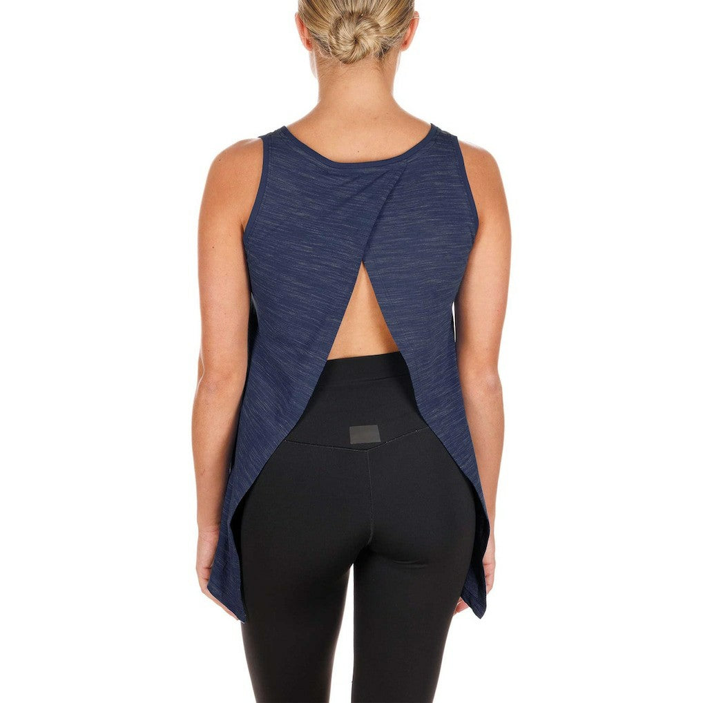 Dallas Cowboys New Era Women's Plus Size Space Dye Active Tank Top Navy