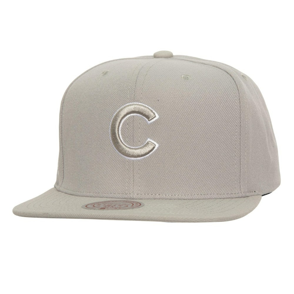 Chicago Cubs Mitchell & Ness Snapback Hat - Gray - Mitchell & Ness Lifestyle