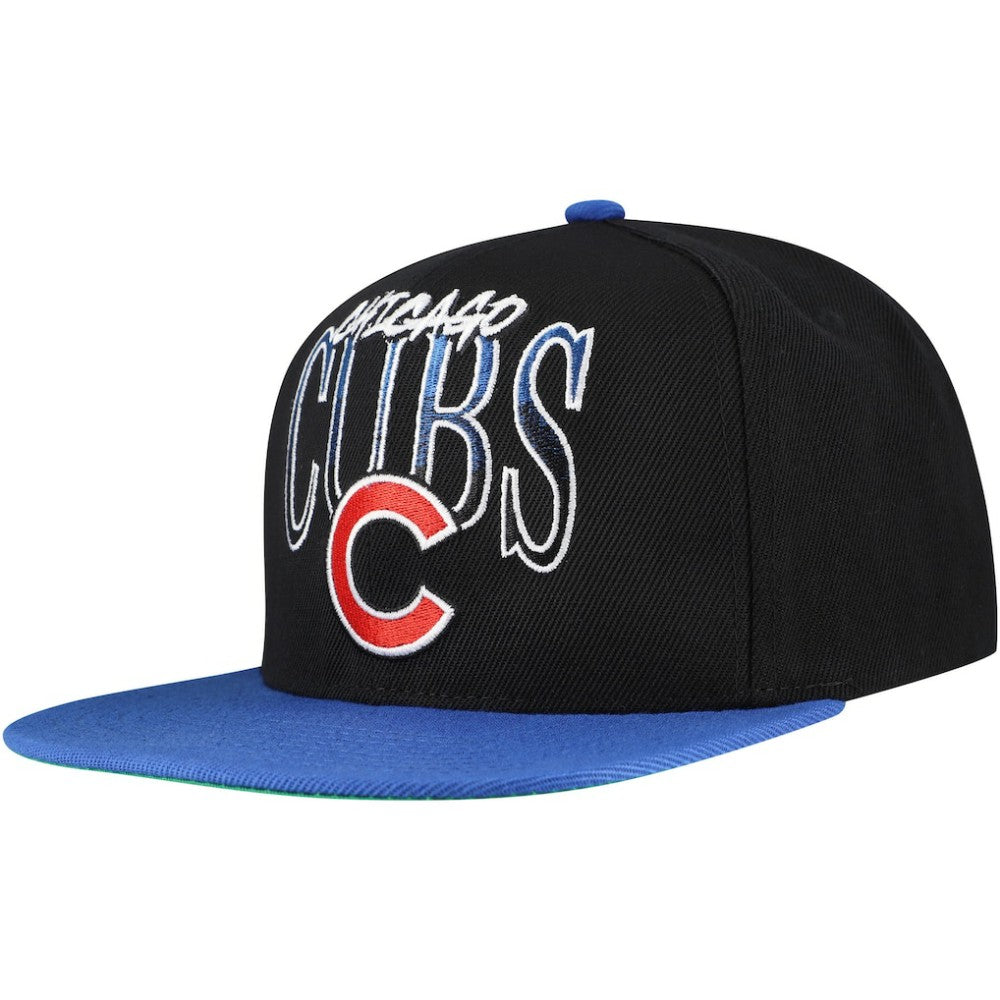 Chicago Cubs Mitchell & Ness Rise Up Snapback Hat - Black - Mitchell & Ness Sale