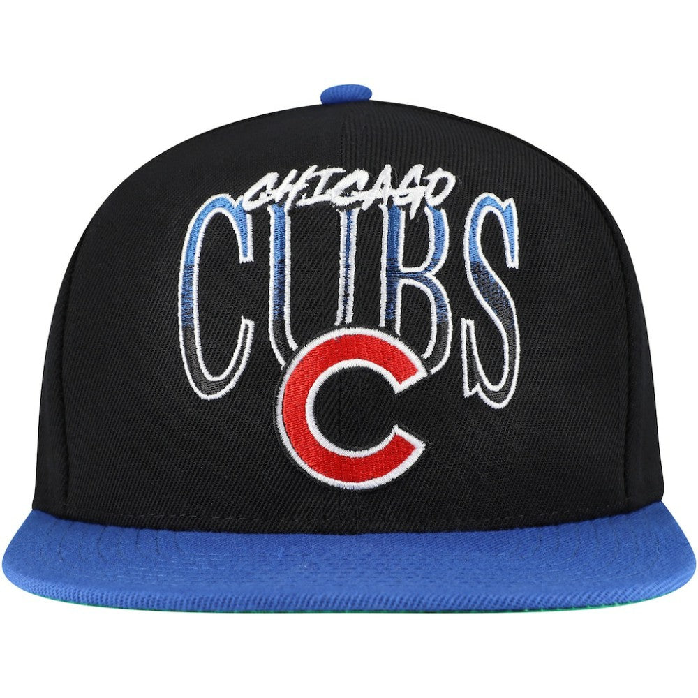 Chicago Cubs Mitchell & Ness Rise Up Snapback Hat - Black - Mitchell & Ness Sale