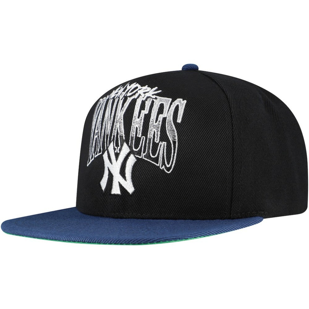 New York Yankees Mitchell & Ness Rise Up Snapback Hat - Black - Mitchell & Ness Lifestyle