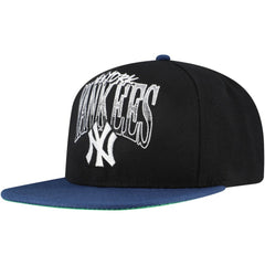 New York Yankees Mitchell & Ness Rise Up Snapback Hat - Black - Mitchell & Ness Lifestyle