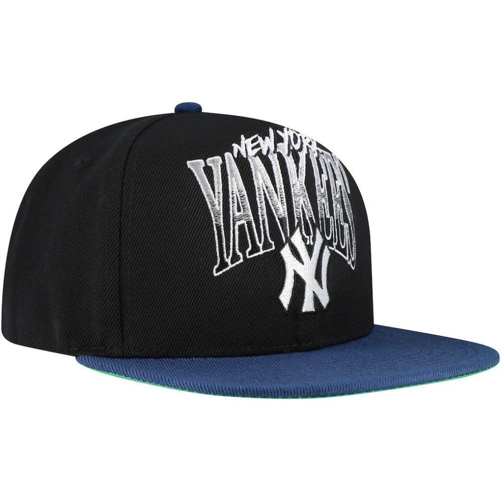 New York Yankees Mitchell & Ness Rise Up Snapback Hat - Black - Mitchell & Ness Lifestyle