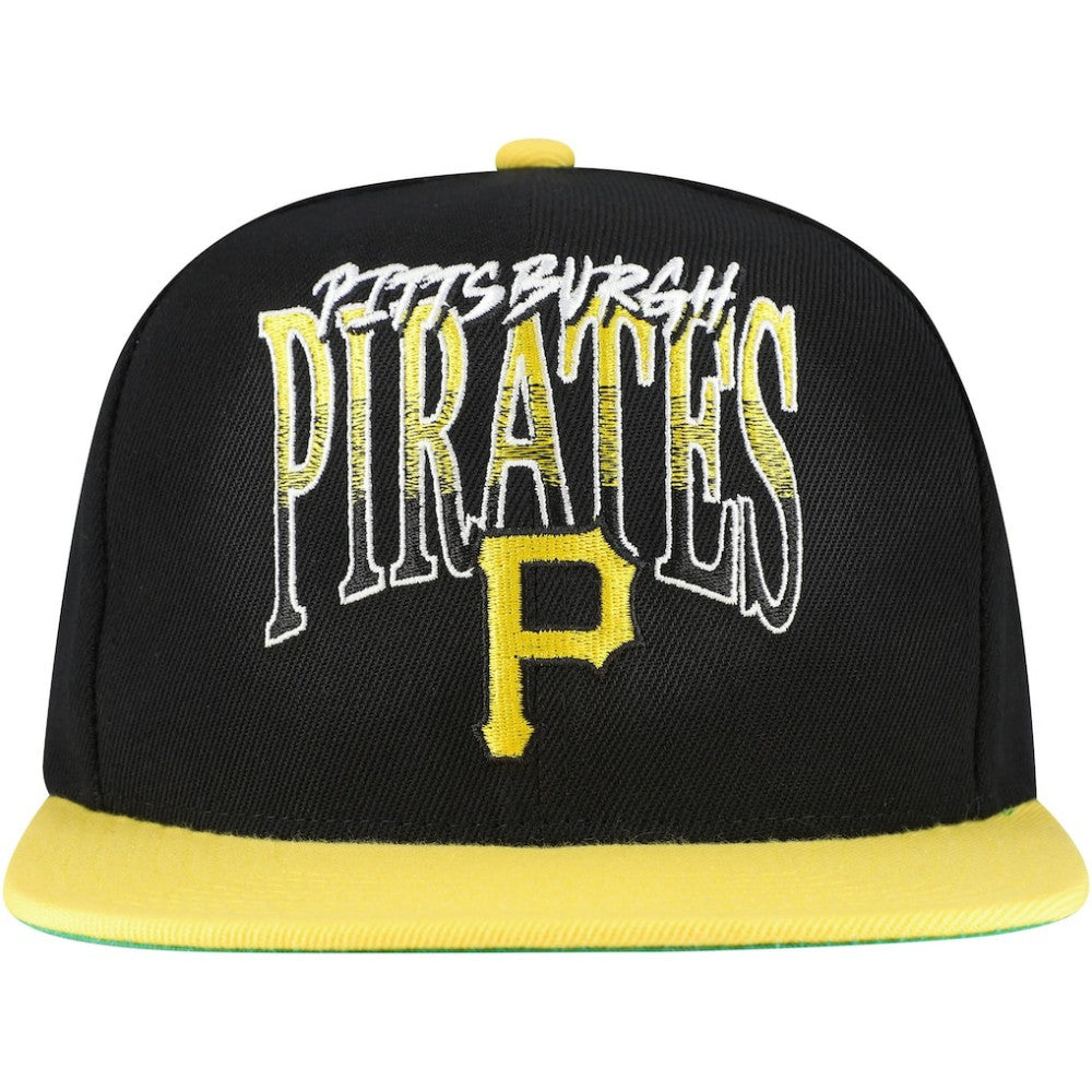 Pittsburgh Pirates Mitchell & Ness Rise Up Snapback Hat - Black - Mitchell & Ness on Sale