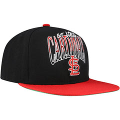 St. Louis Cardinals Mitchell & Ness Rise Up Snapback Hat - Black - Mitchell & Ness Lifestyle
