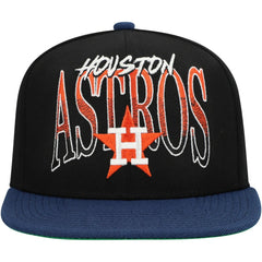 Houston Astros Mitchell & Ness Rise Up Snapback Hat - Black - Mitchell & Ness Lifestyle