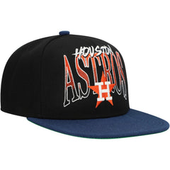 Houston Astros Mitchell & Ness Rise Up Snapback Hat - Black - Mitchell & Ness Lifestyle