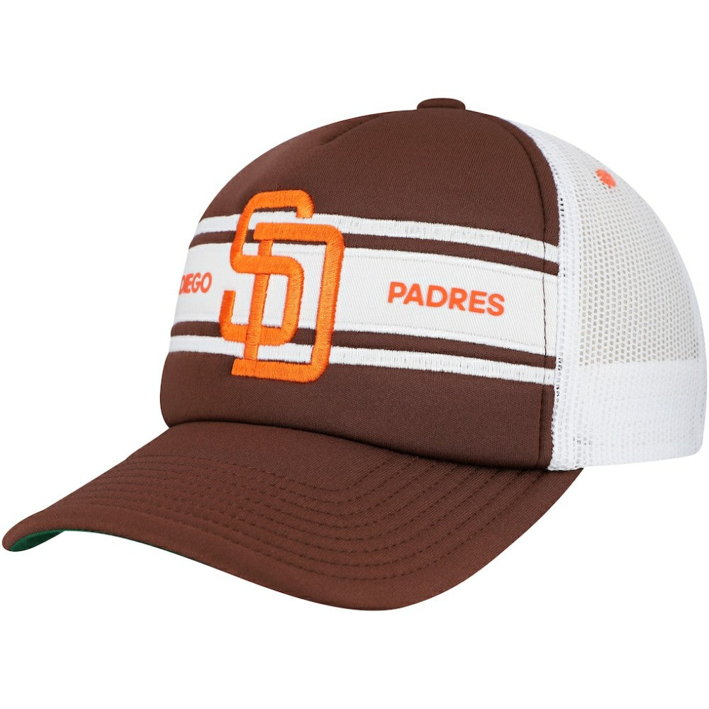 San Diego Padres Sideline Trucker Adjustable Hat - Brown - MLB Lifestyle