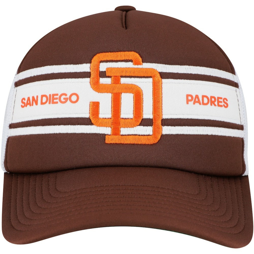 San Diego Padres Sideline Trucker Adjustable Hat - Brown - MLB Lifestyle