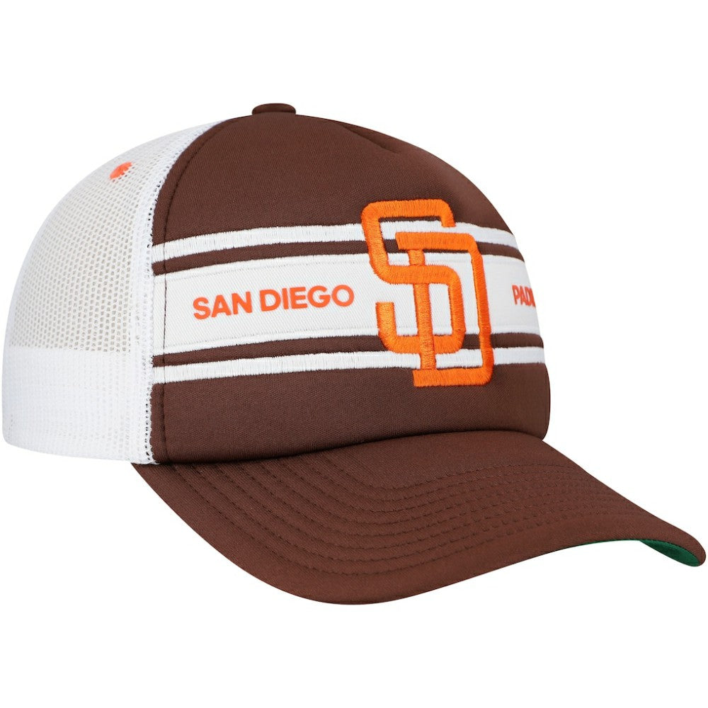 San Diego Padres Sideline Trucker Adjustable Hat - Brown - MLB Lifestyle