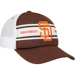 San Diego Padres Sideline Trucker Adjustable Hat - Brown - MLB Lifestyle