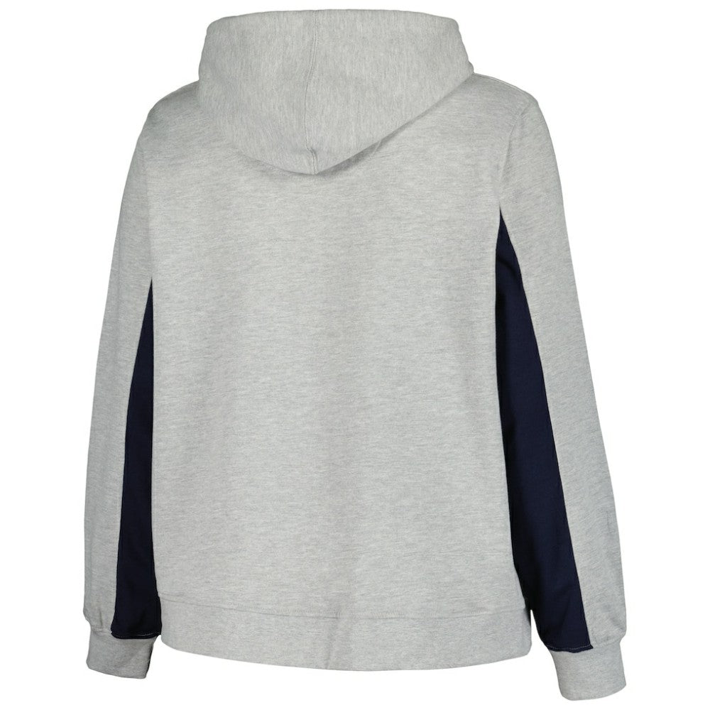 New York Yankees Profile Women's Plus Size Pullover Jersey Hoodie - Heather Gray - MLB Sale