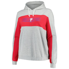 Philadelphia Phillies Profile Women's Plus Size Pullover Jersey Hoodie - Heather Gray - MLB on Sale