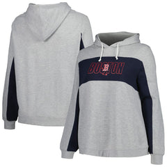 Boston Red Sox Profile Women's Plus Size Pullover Jersey Hoodie - Heather Gray - MLB on Sale