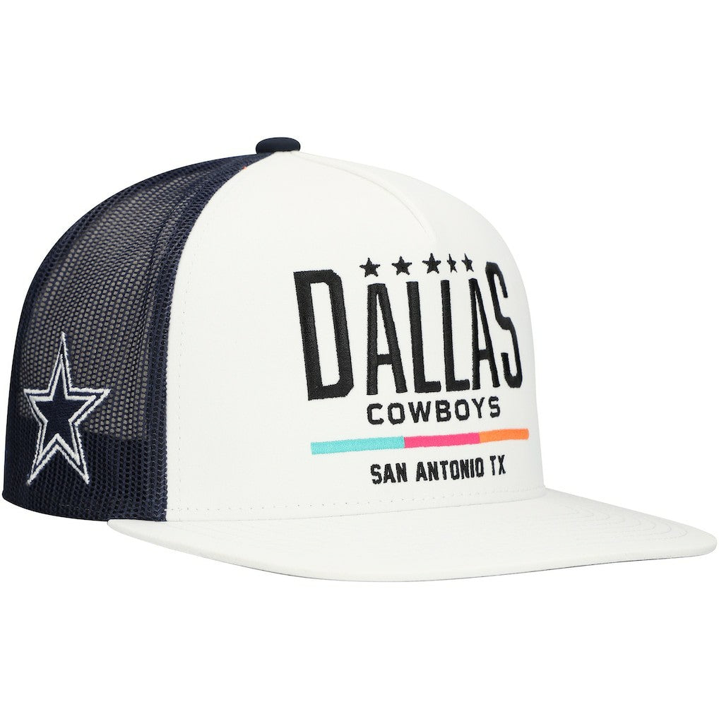 Dallas Cowboys HOOey San Antonio Trucker Snapback Hat – White/Navy