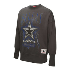 Mitchell & Ness Dallas Cowboys Women's Distressed Logo 4.0 Pullover Sweatshirt Charcoal